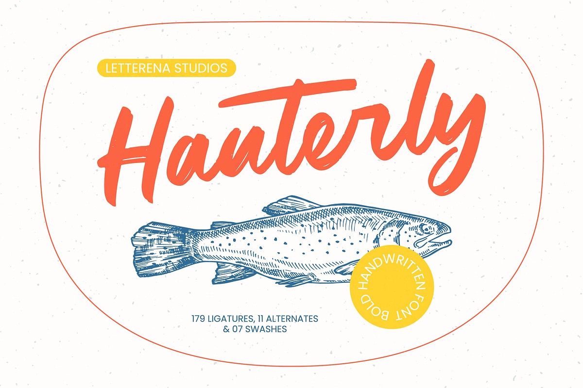 Hauterly Bold Handwritten Font, a Script Font by Letterena Studios Script (Photo 1 of 10)