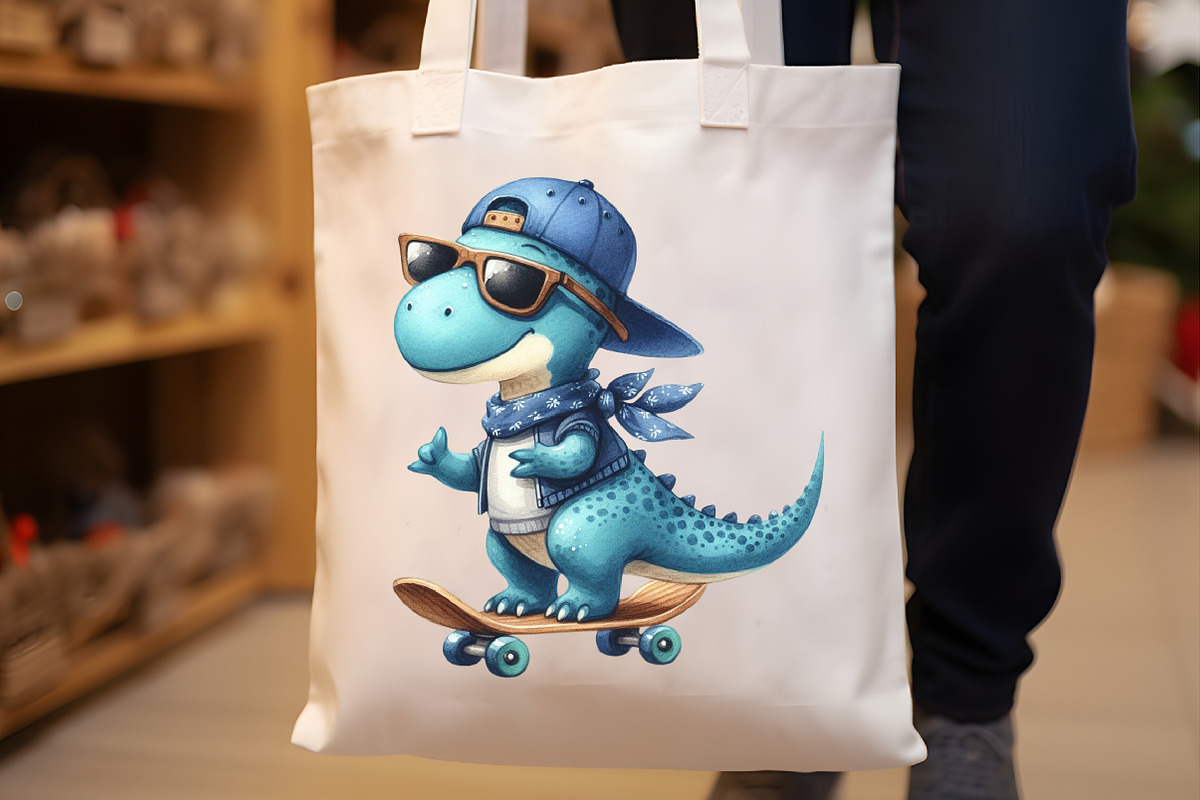 Watercolor Dinosaur Clipart, an Illustration by Rose Art (Photo 7 of 8)
