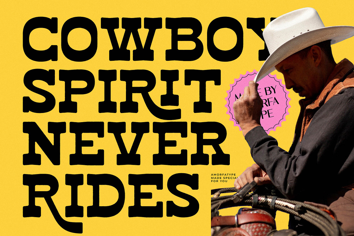 Haose Rodeko Western Slab Serif, a Slab Serif Font by AmorfaType (Photo 4 of 12)