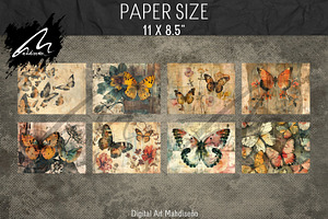 Shabby Butterfly Ephemera Kit