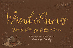 WindeRums - Rustic Floral Script