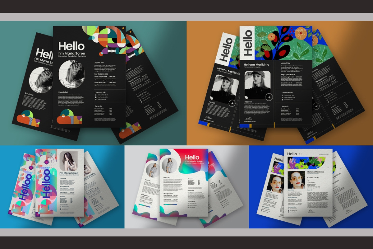5 Alternative Resume / CV Template, a Resume Template by MaikoHatta