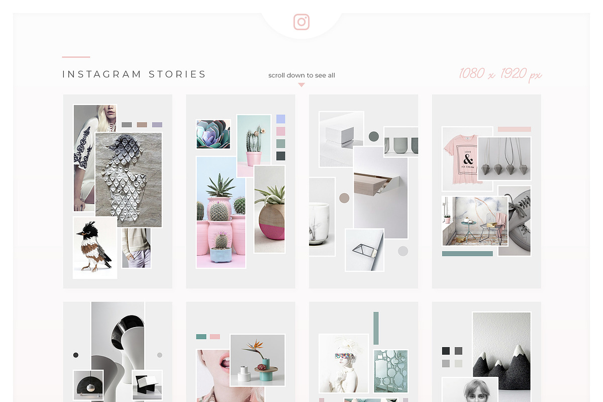 Oshie Mood Board Pack, a Social Media Template by AM Studio (Photo 5 of 6)