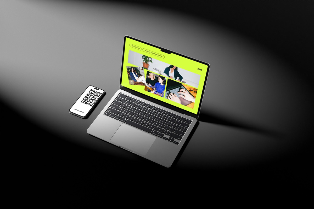 MacBook Pro Mockup Dark Scene, a Mac Mockup by Momogi (Photo 5 of 5)
