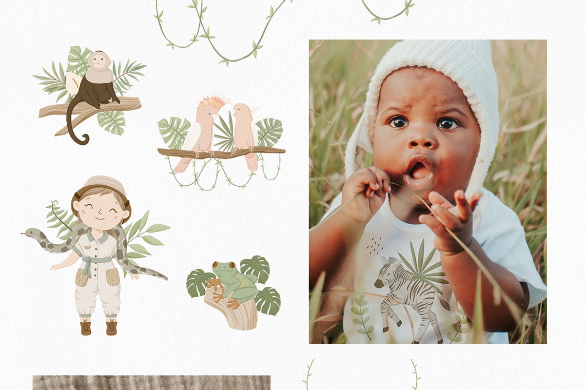 TROPICAL kids illustration & pattern, an Animal Illustration by polikarpovaart (Photo 3 of 14)