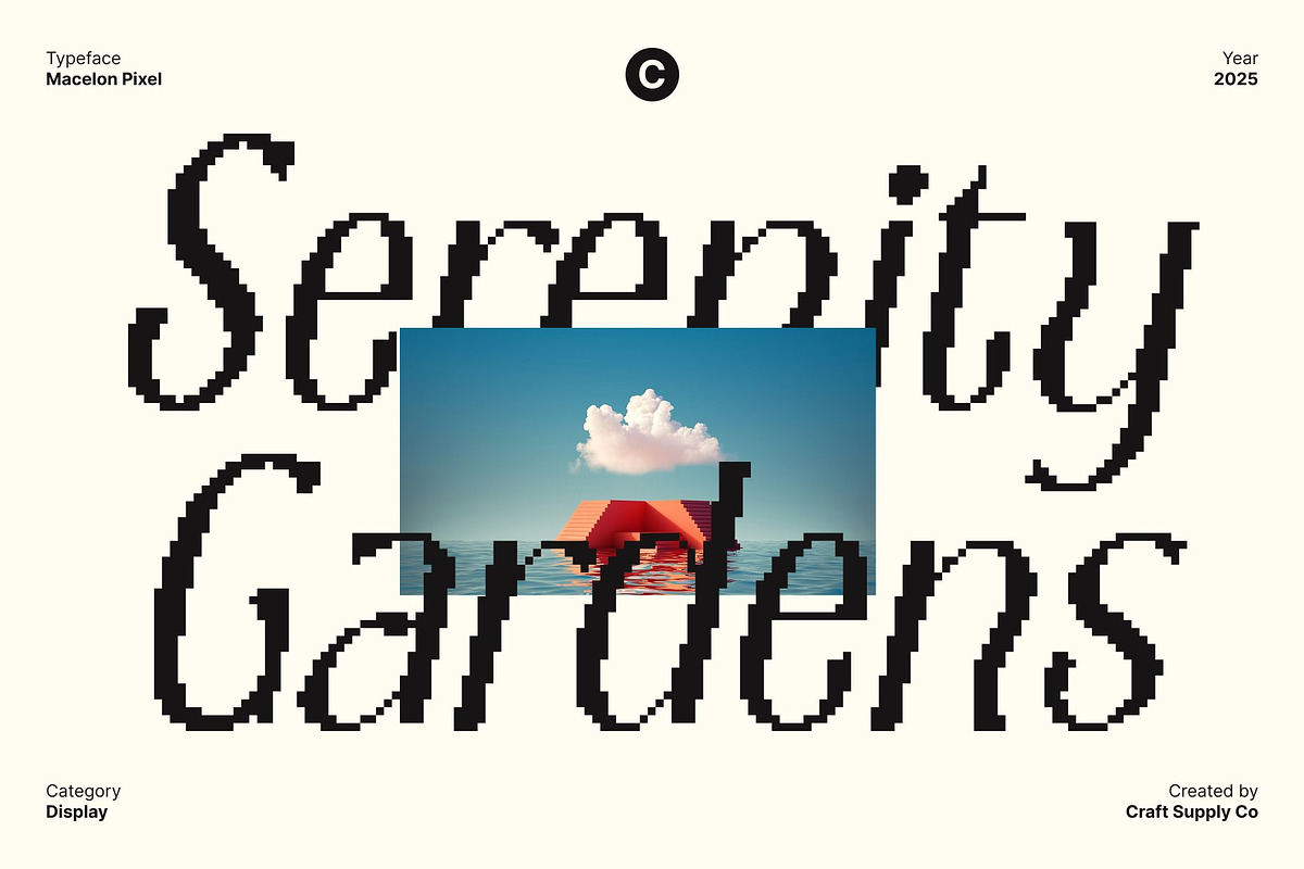 Macelon Pixel, a Sans Serif Font by Craft Supply Co. (Photo 6 of 8)