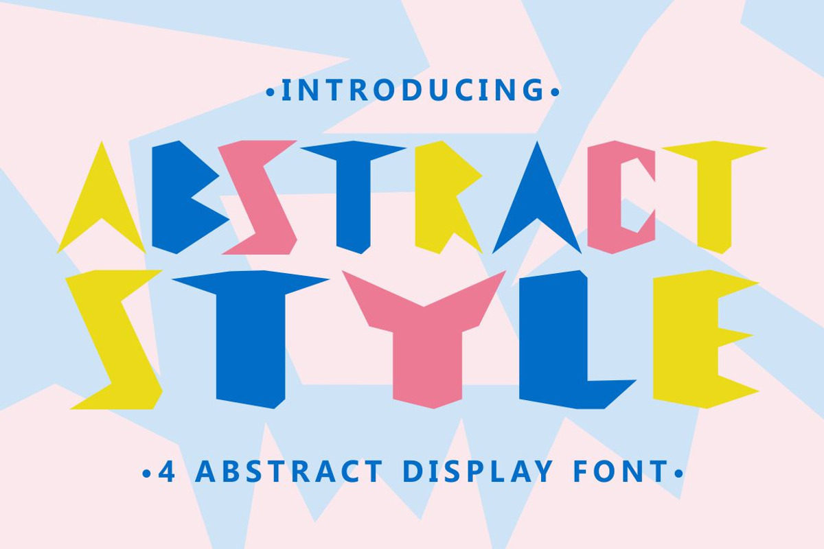 Abstract Style - 4 Abstract Display, a Font by PutraCetol Studio (Photo 1 of 11)
