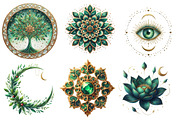 Emerald Celestial Collection clipart, an Illustration by Designworld (Thumbnail 5 of 5)
