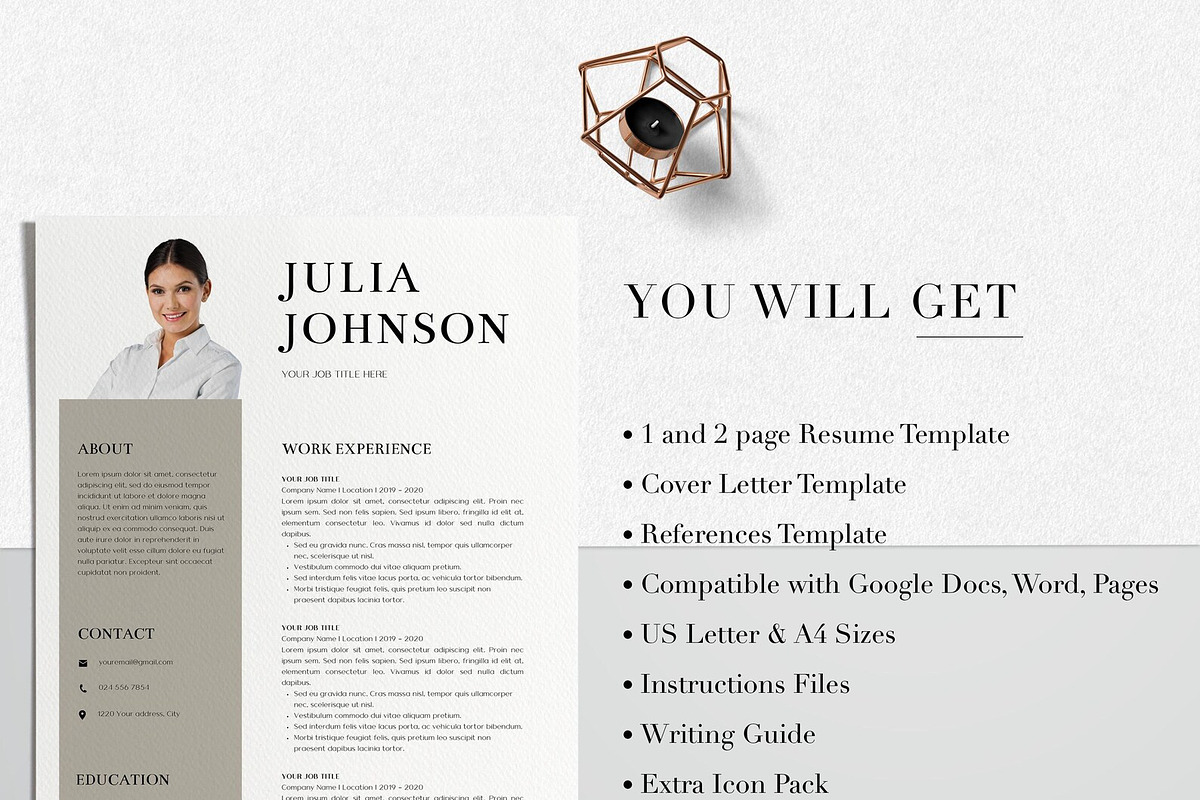 Simple Canva Resume Template, a Resume Template by LucaTheme (Photo 7 of 9)