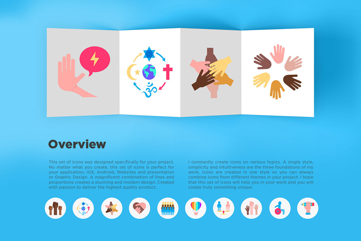 Tolerance | 16 Flat Icons Set, a Solid Icon by Alex Blogoodf (Photo 3 of 12)