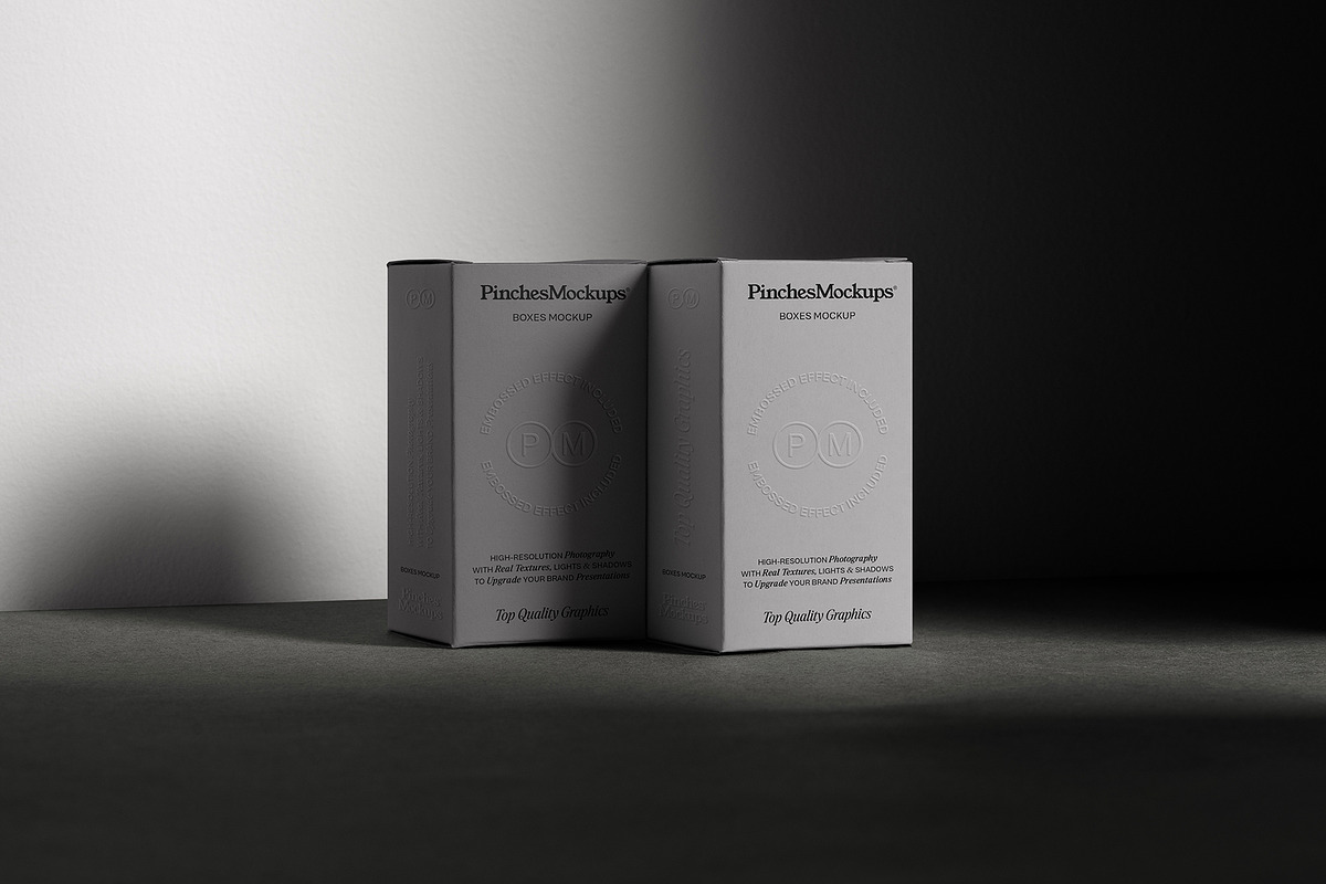 Embossed Boxes Mockup PMBM25, a Cups & Container Mockup by PinchesMockups© (Photo 3 of 5)