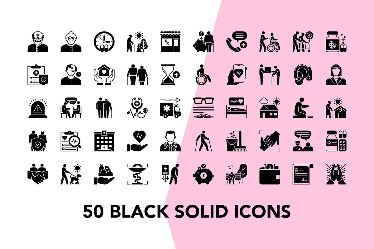 200 Elderly People Vector Icon Set, an Icon by Genestro Shop (Photo 3 of 5)
