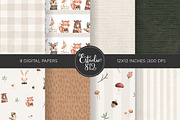 Vintage Little Forest watercolor set, an Animal Illustration by Estudio 812 (Thumbnail 2 of 8)