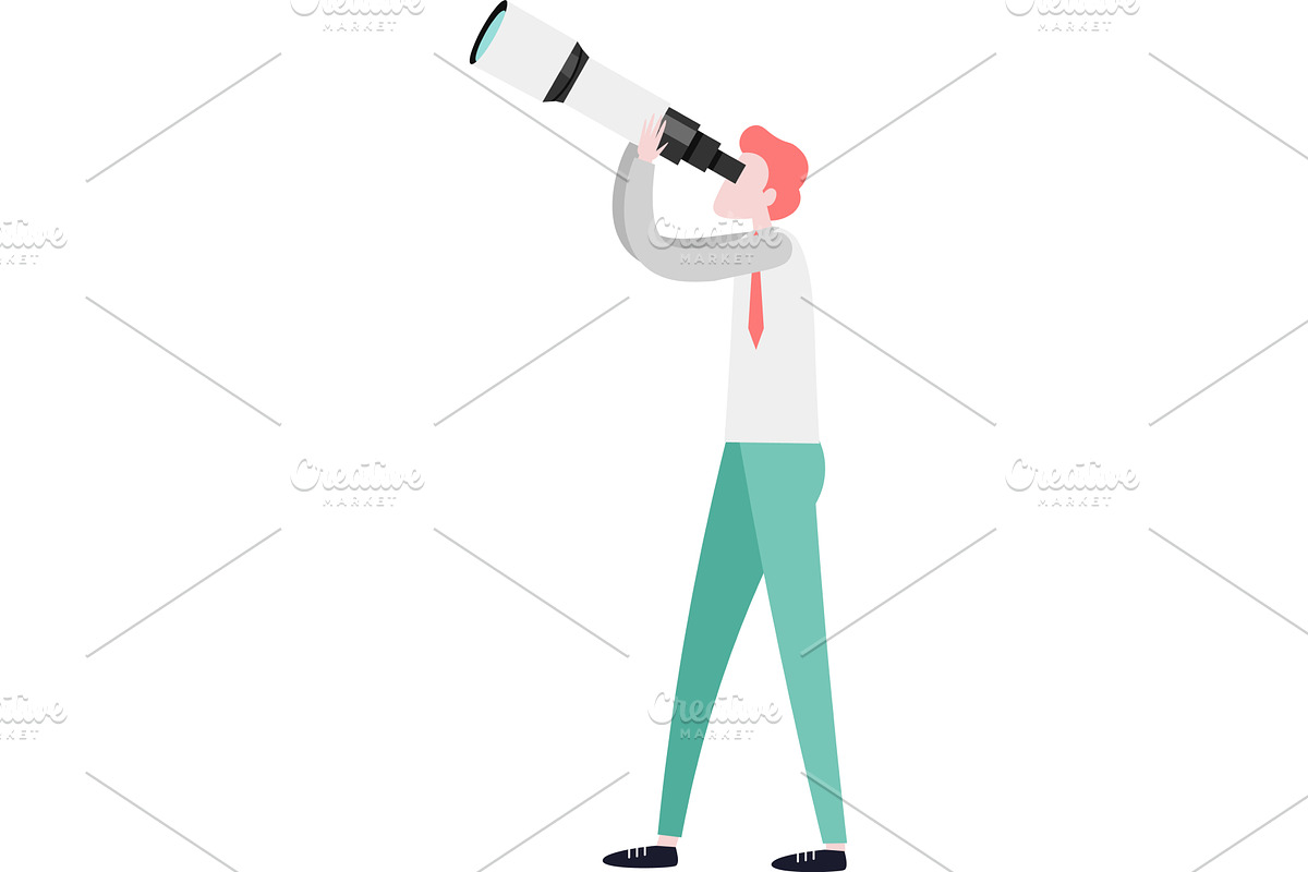 Employee worker or businessman, a Person Illustration by Sky Pics Studio