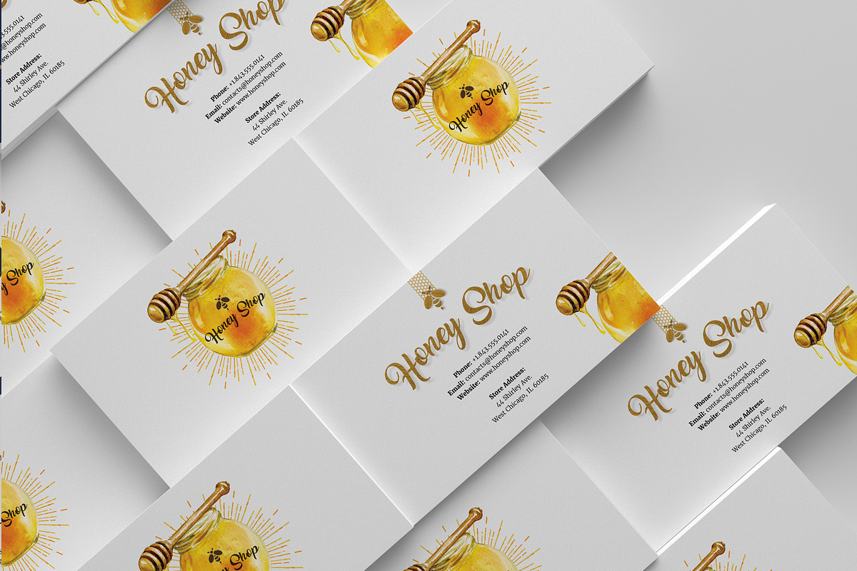 Honey Shop Business Cart Template, a Business Card Template by Radomir (Photo 2 of 2)