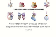 Cloud Dancer Christmas Ornaments PNG, an Object Graphic by Vika_Softlife (Thumbnail 5 of 5)