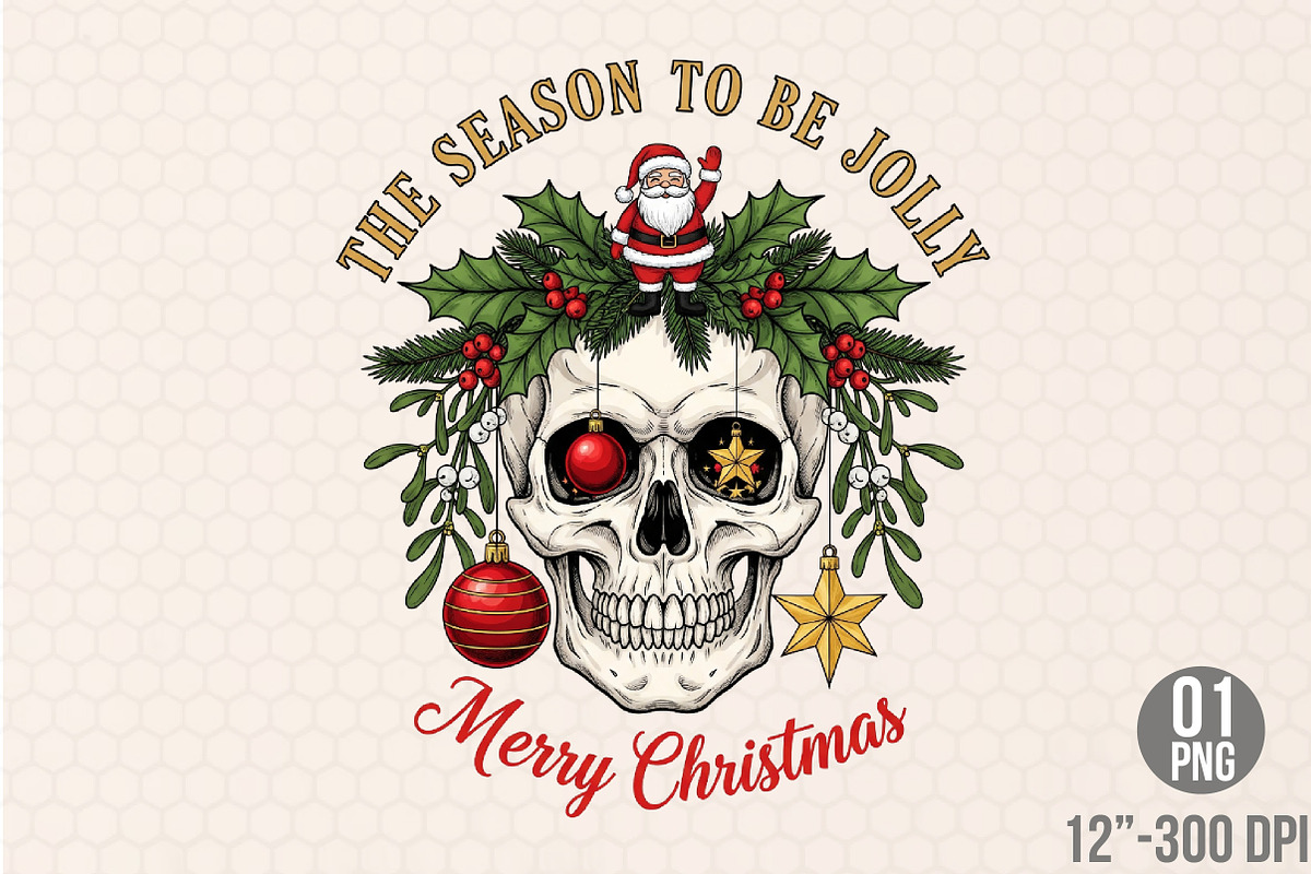 Skeleton Christmas Santa PNG, an Illustration by Designking (Photo 1 of 4)