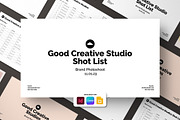 Photoshoot Shot List Template, a Marketing Template by Good Creative Studio (Thumbnail 2 of 6)