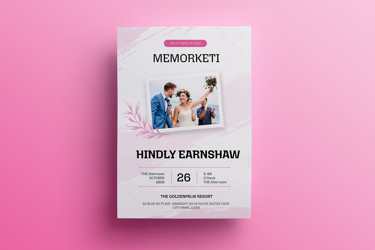 Funeral Program with Deco Border, an Invitation Template by Creatiya Type (Photo 4 of 6)