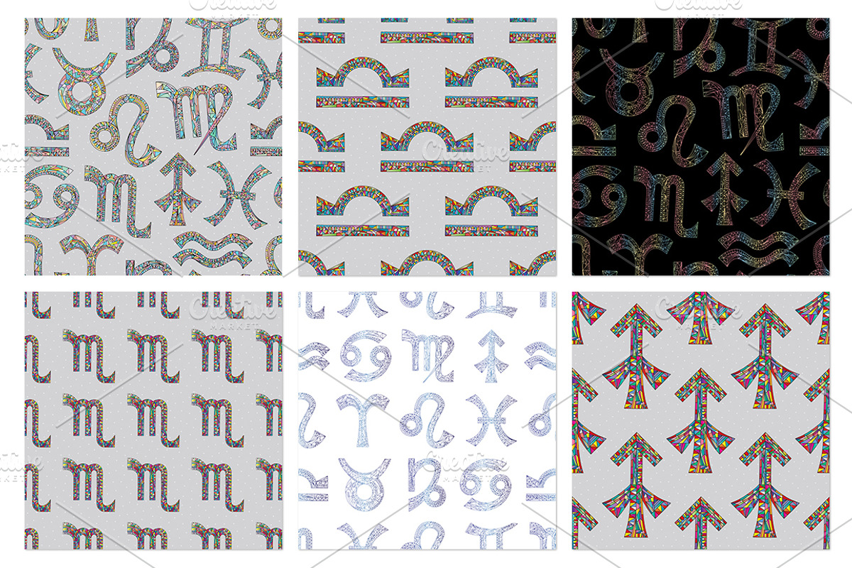 Zodiac signs collection, an Object Graphic by xgart (Photo 6 of 9)