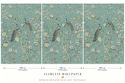 Sage Green Chinoiserie Wallpaper, a Wallpaper Graphic by by creative paper (Thumbnail 9 of 21)