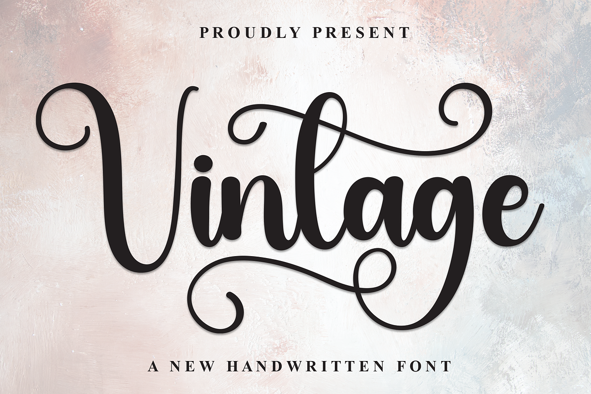 Vintage | Script Font, a Handwritten Font by Scratchones (Photo 1 of 9)
