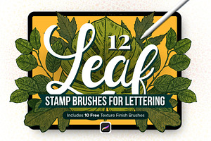 12 Leaf Procreate Stamp Brushes