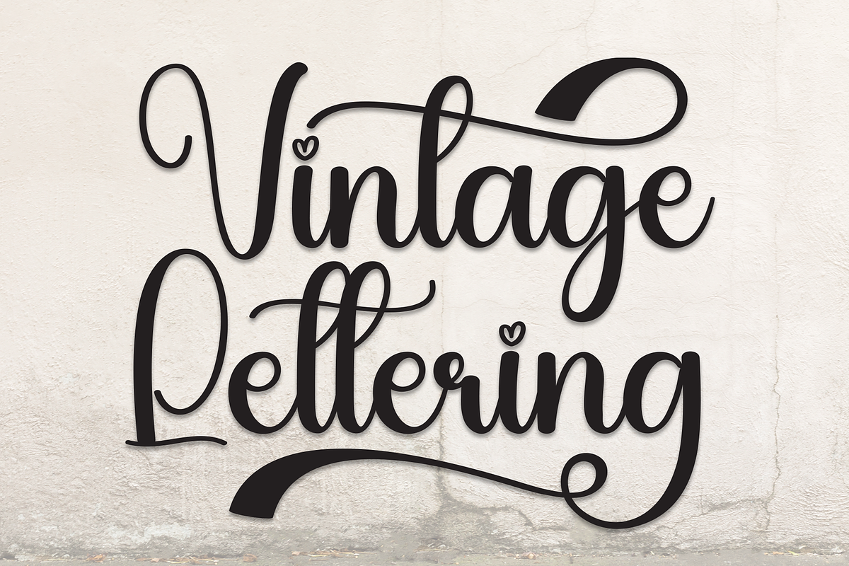 Vintage Lettering | Script Font, a Handwritten Font by Scratchones (Photo 1 of 9)