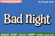 Bad Night, a Handwritten Font by Struggle Studio (Thumbnail 1 of 12)
