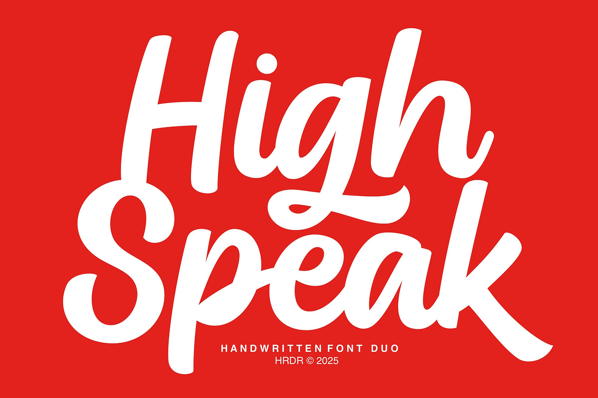 High Speak - Elegant Font, a Handwritten Font by HRDR (Photo 1 of 9)