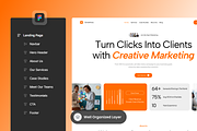 Growthora - Digital Marketing Agency, a Landing Page Template by SLAB! Design (Thumbnail 2 of 4)
