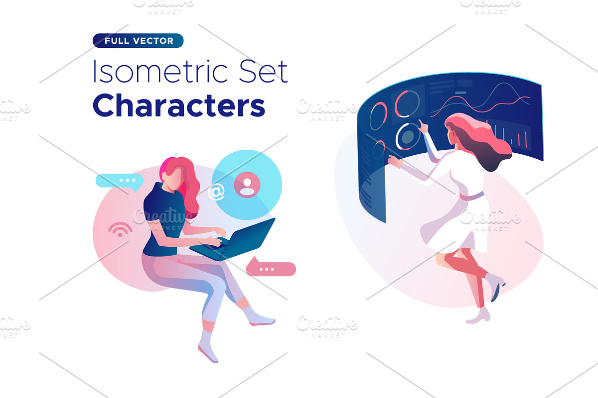 Isometric illustration kit - People, a Templates & Theme by Formfrom (Photo 25 of 34)
