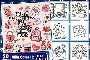 Happy Valentine's Day Bold & Easy, a Seasonal Illustration by Design Zone