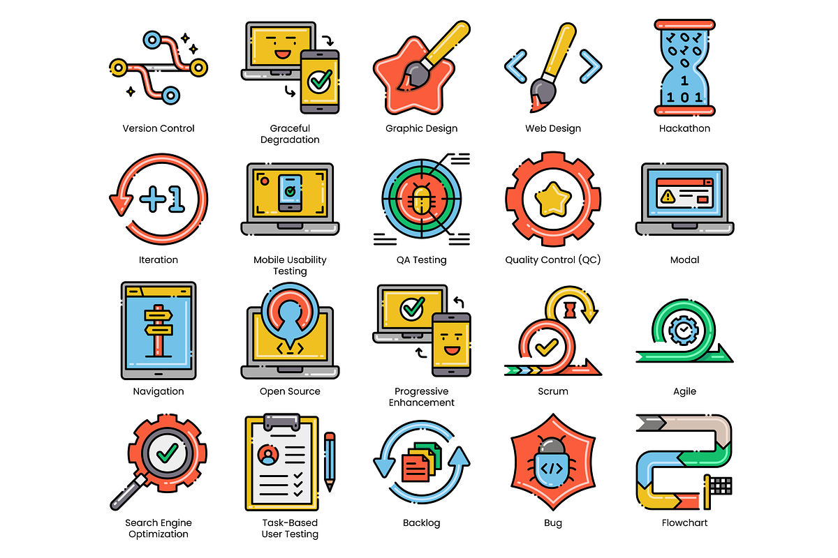 80 UX and UI Icons | Aesthetics, an Icon by Flat Icons