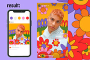 HIPPIE 70s FLOWERS-INSTAGRAM CREATOR, an Illustration by okchizh (Thumbnail 6 of 13)