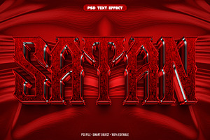 Satan 3D editable text effect, a Layer Style Add-On by Hello Muh