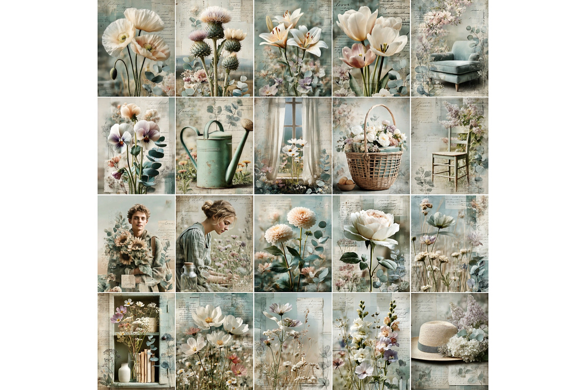 Herbal Meadow Garden Junk Journals, a Decorative Illustration by Nicole Branger Art (Photo 7 of 15)