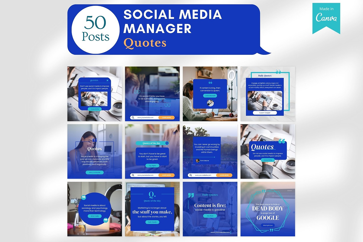 Social Media Manager -Canva Posts, a Social Media Template by Viral Content Design (Photo 5 of 17)