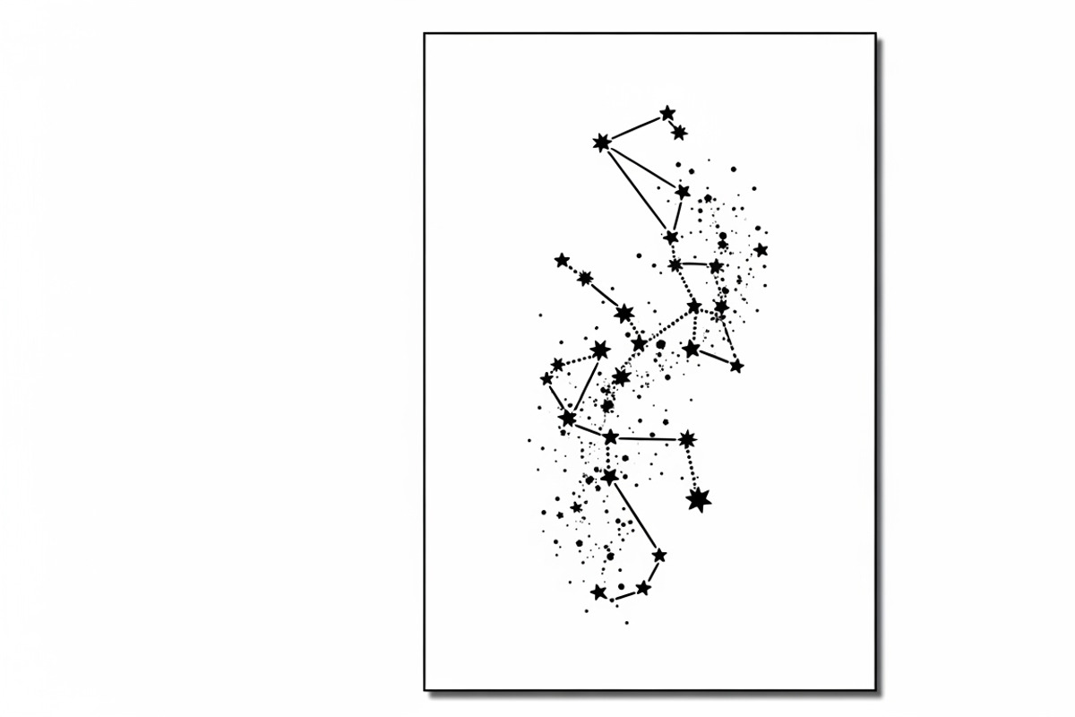 Elegant custom star map wall panel, an Illustration by Amazin_art (Photo 3 of 36)
