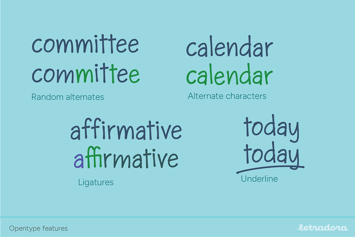 Skriva Narrow Handwriting Font, a Handwritten Font by Letradora (Photo 5 of 7)