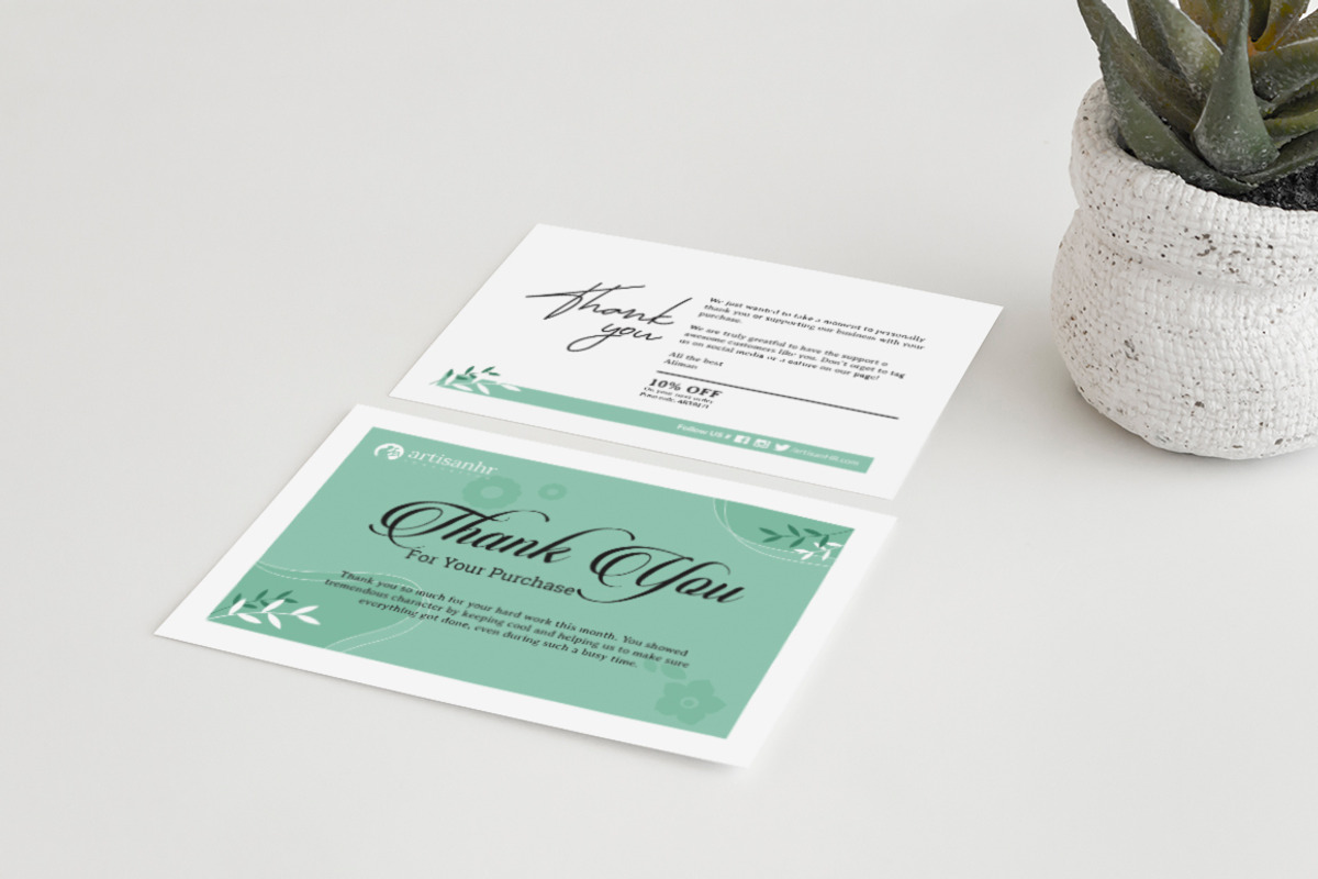 Thank you card Template, a Business Card Template by artisanHR (Photo 3 of 4)