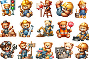 Construction Teddy Bear Bundle, an Illustration by Designking (Thumbnail 2 of 4)