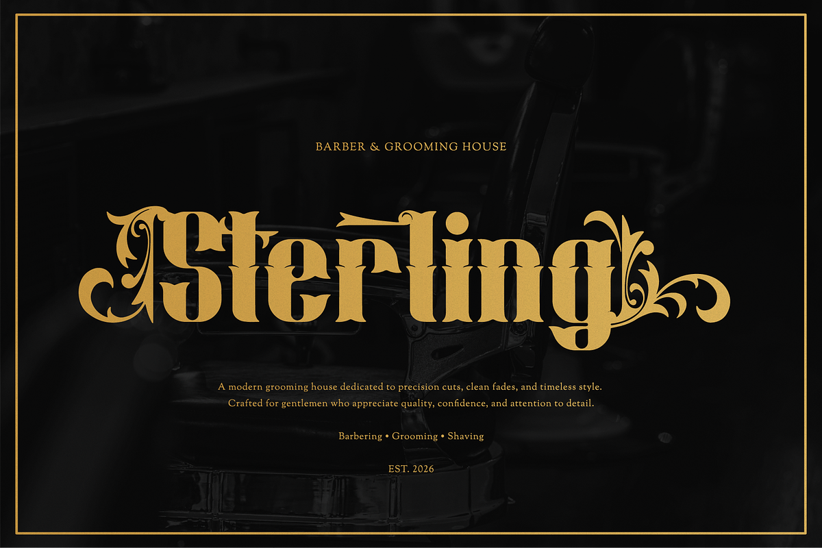 Ringer Luctor Decorative Display, a Blackletter Font by Denustudios (Photo 3 of 12)
