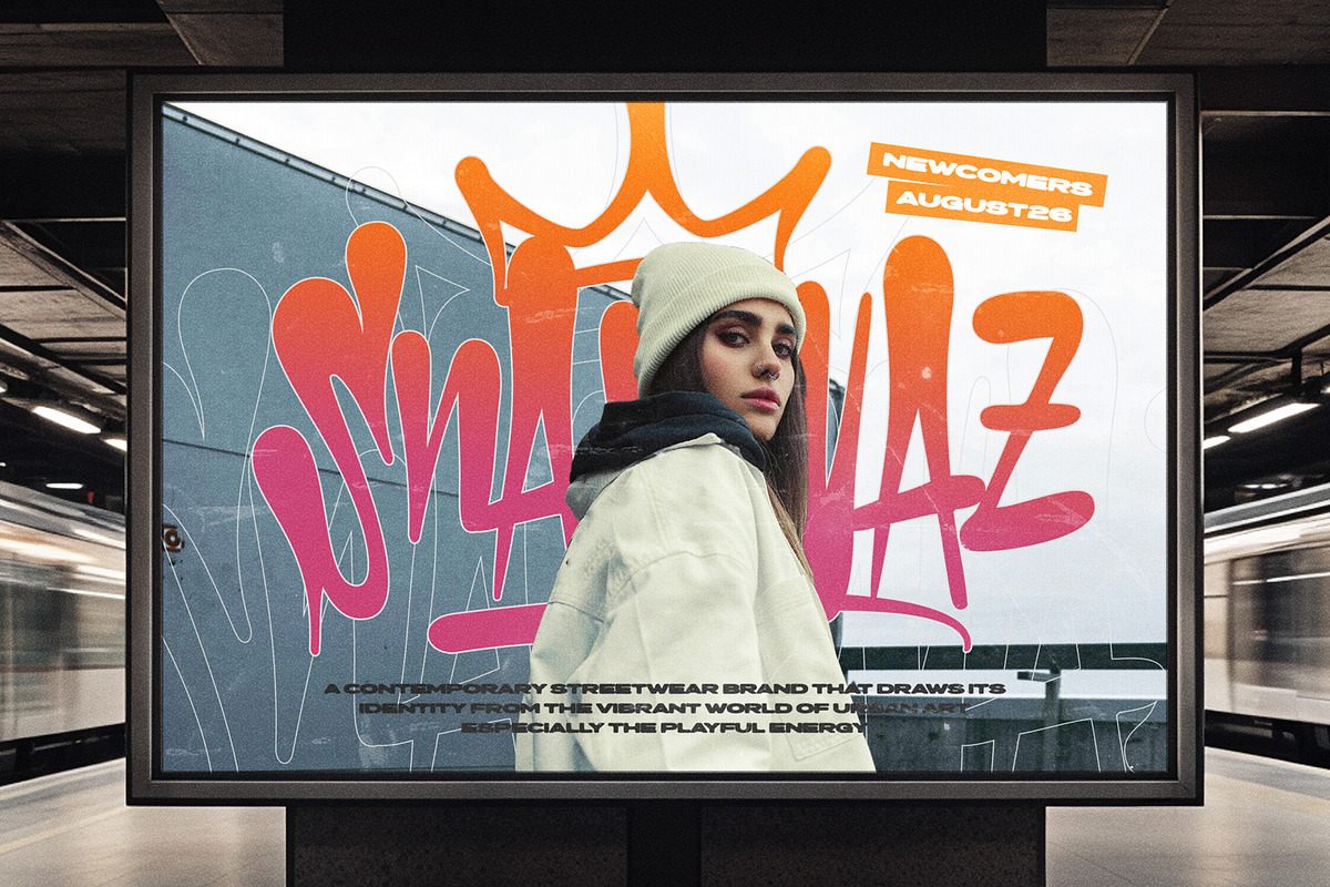 Snaxons - Fat Cap Graffiti Font, a Handwritten Font by Typia Nesia (Photo 7 of 10)
