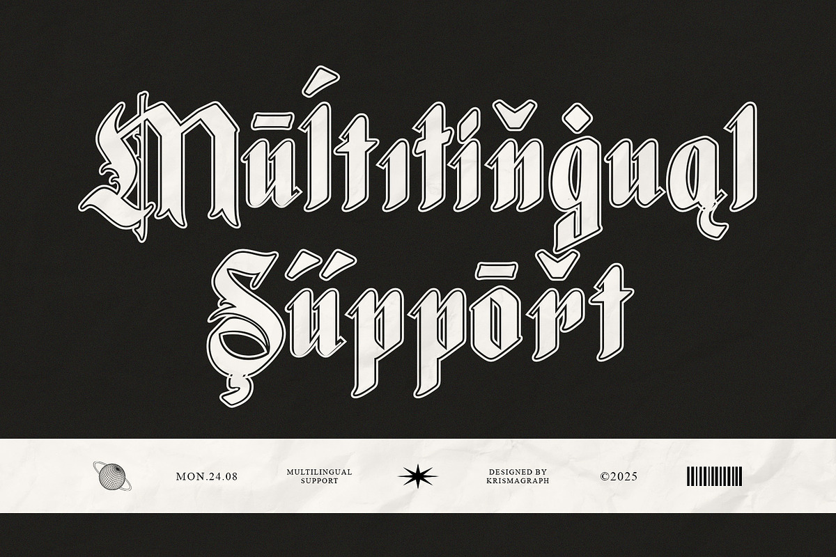 Blackbones – Blackletter Typeface, a Blackletter Font by Krismagraph (Photo 9 of 10)