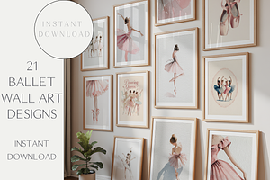 21 Ballet girls nursery Wall Art