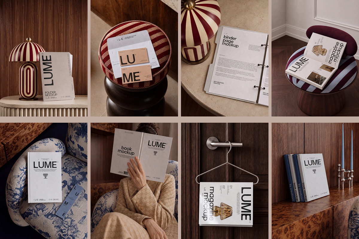 LUME - Stationery Mockups (12 PSD), a Books & Magazine Mockup by Creatoom (Photo 12 of 13)