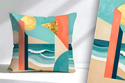 Sea Side Modern Cubist Abstract, a Decorative Illustration by Sharon Schwalbe (Thumbnail 2 of 5)