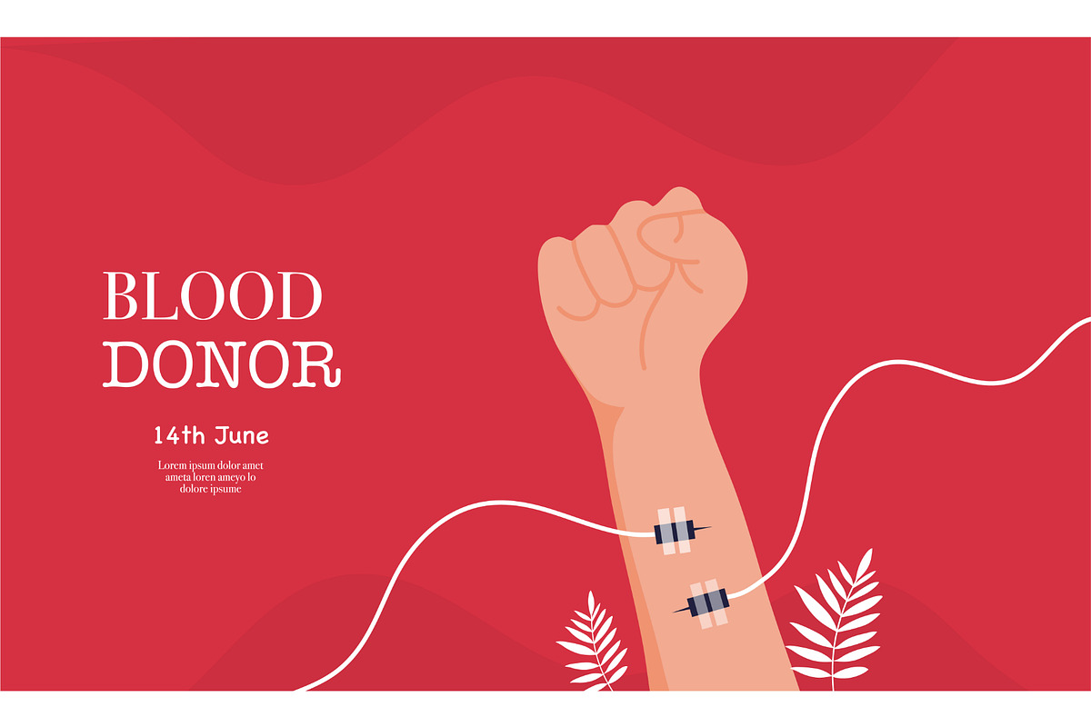 Blood donor day background bundle, a Seasonal Illustration by foxndeer (Photo 3 of 4)