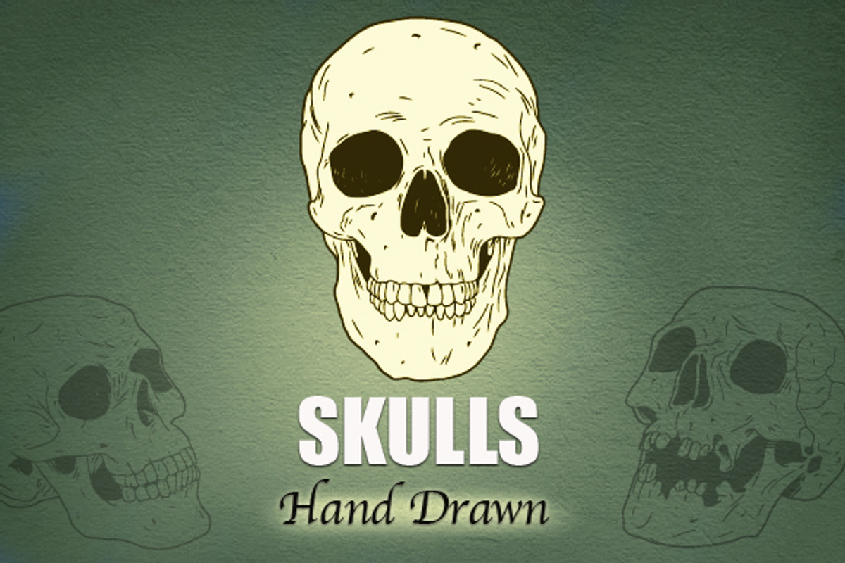 Skulls - Hand Drawn, an Illustration by BusOne (Photo 2 of 2)